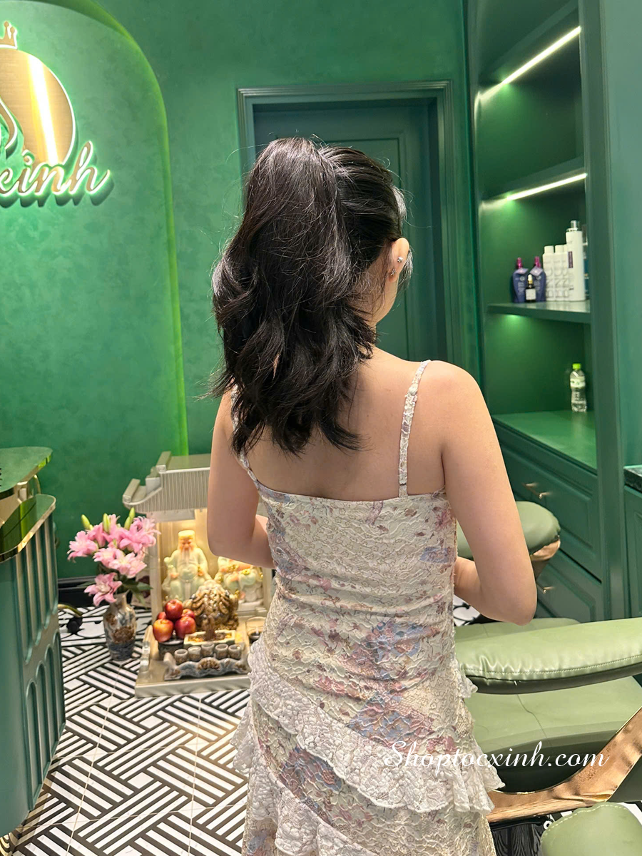 TÓC KẸP NGOẶM NGẮN UỐN XOĂN LÀM BẰNG TÓC THẬT