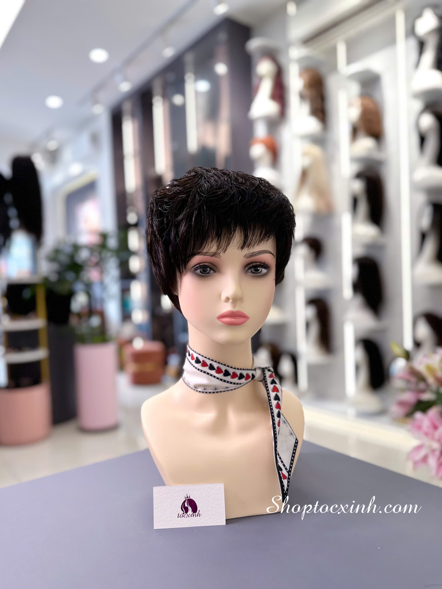 TÓC TÉM TRUNG NIÊN MÁI XÉO SIÊU DA LÀM BẰNG TÓC THẬT