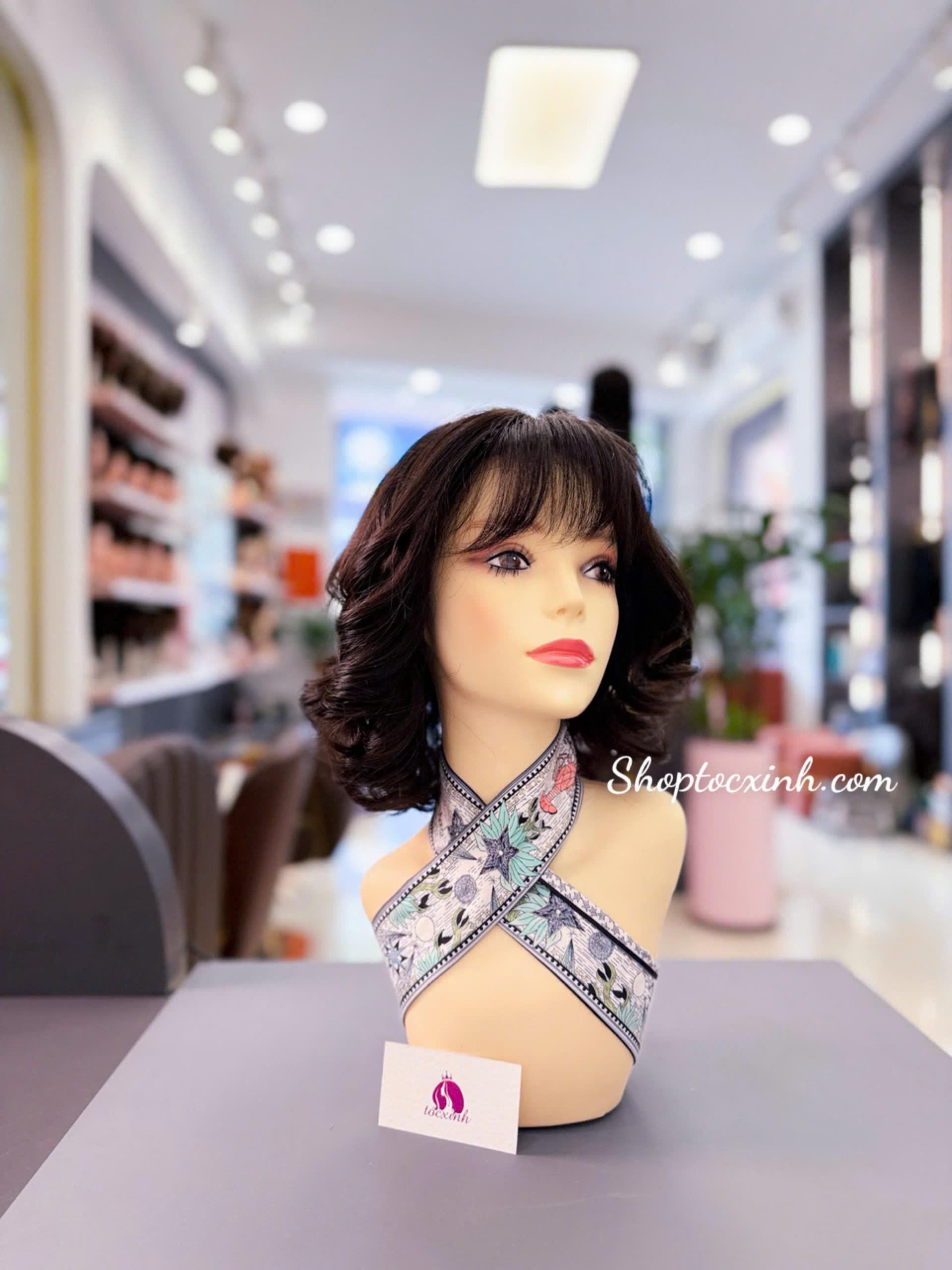 TÓC BỘ TRUNG NIÊN LÀM BẰNG TÓC THẬT UỐN XOĂN