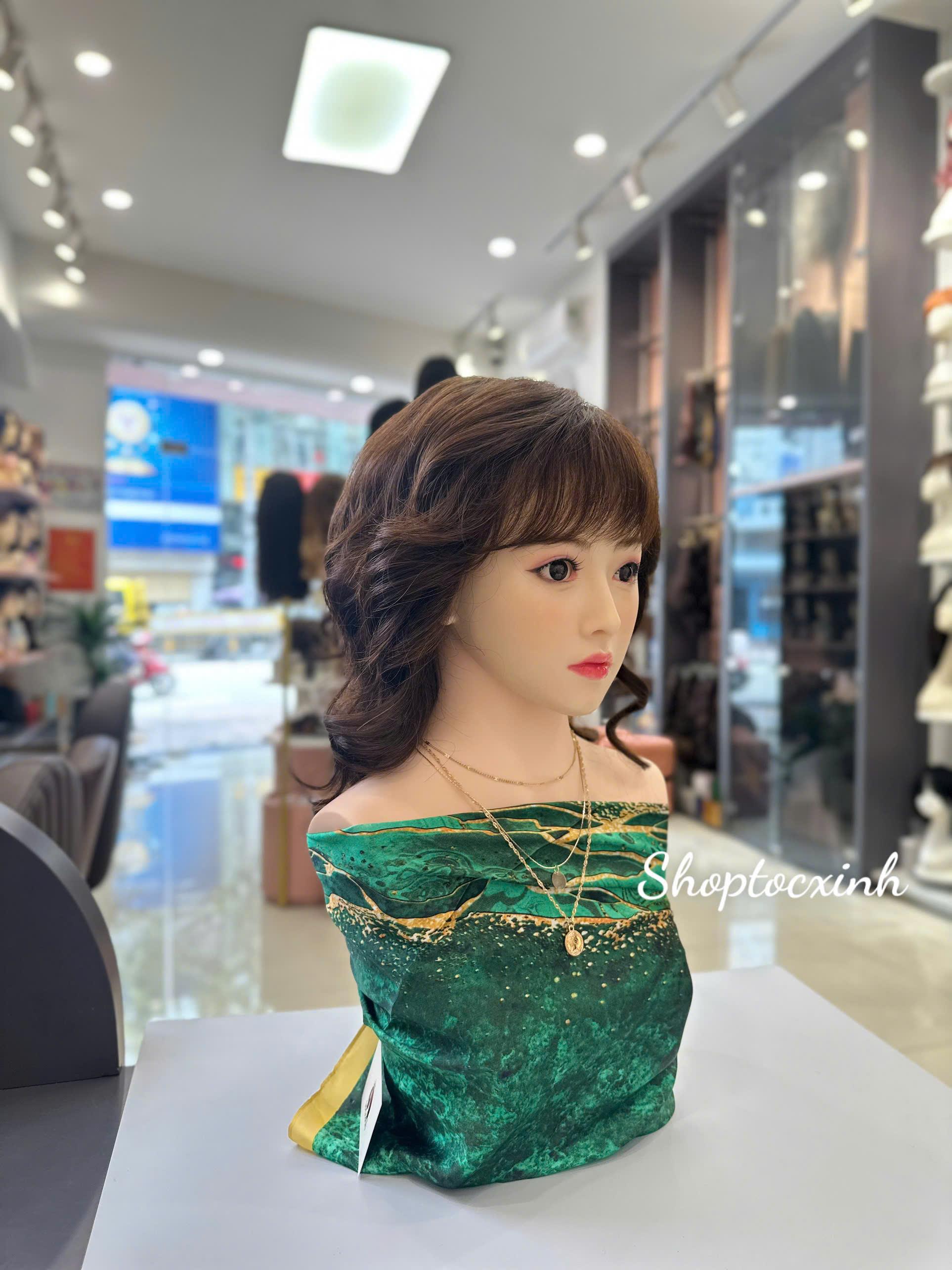 TÓC NGUYÊN ĐẦU UỐN XOĂN TÓC GIẢ LÀM BẰNG TÓC THẬT