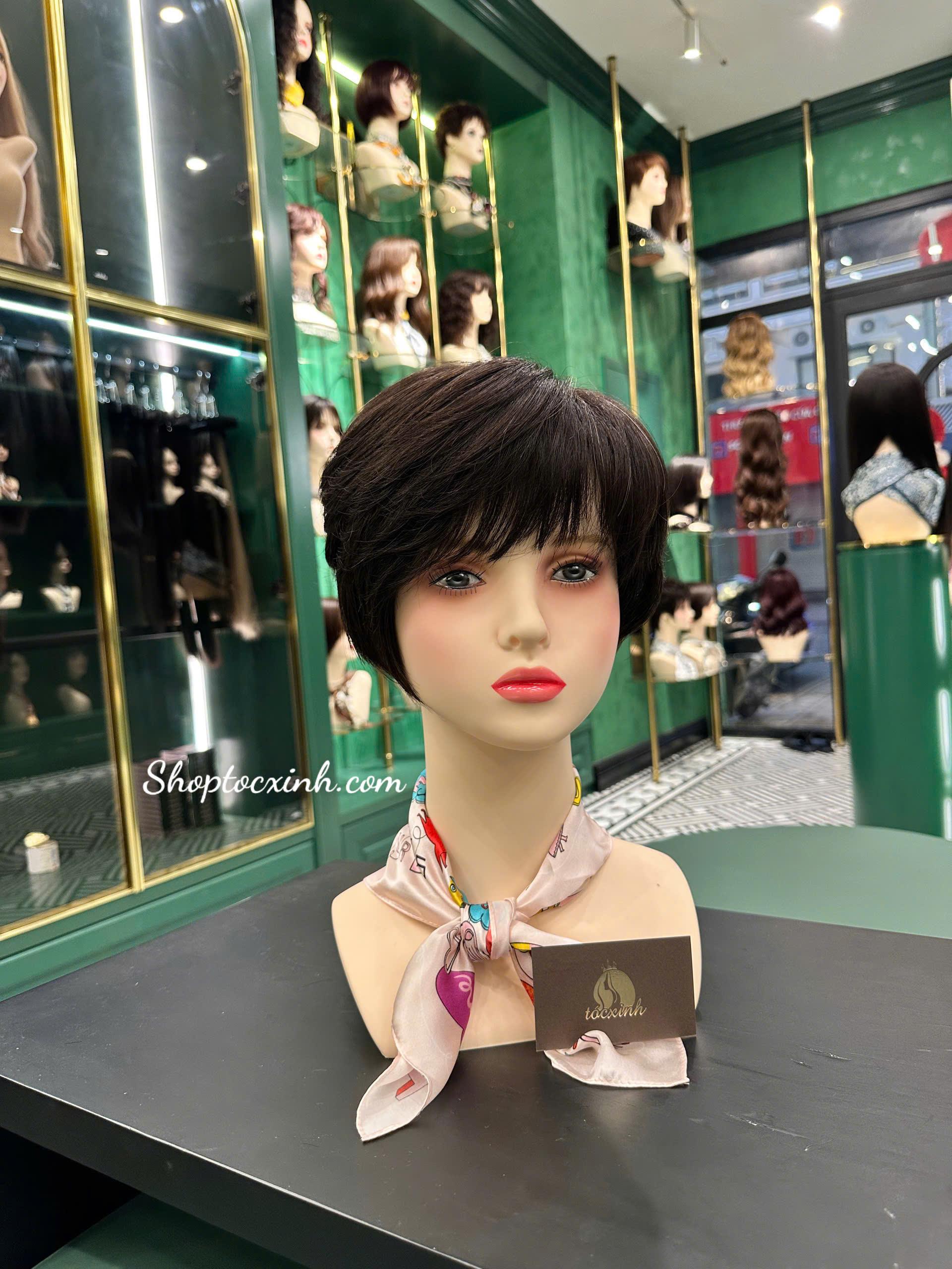 TÓC TÉM NGUYÊN ĐẦU LÀM BẰNG TÓC THẬT PHONG CÁCH