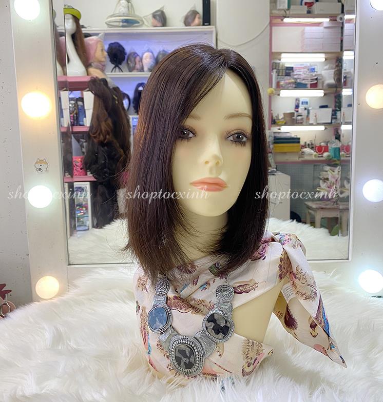 TÓC CHE HÓI  4D 30CM 2 LỚP  Tóc hói che mỏng che bạc 