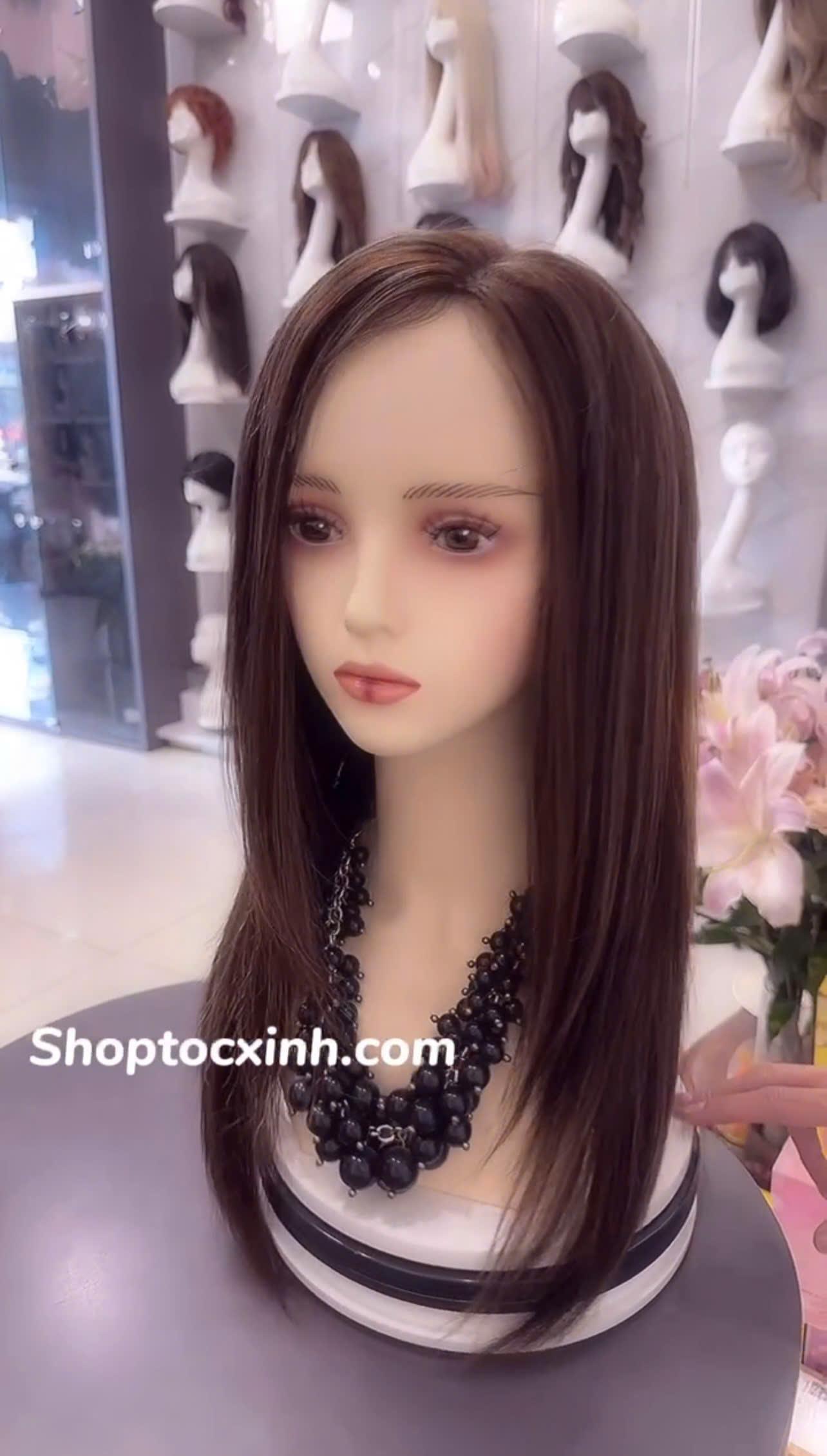 TÓC NGUYÊN ĐẦU SIÊU DA DÀI MÓC LINE TÓC GIẢ LÀM BẰNG TÓC THẬT