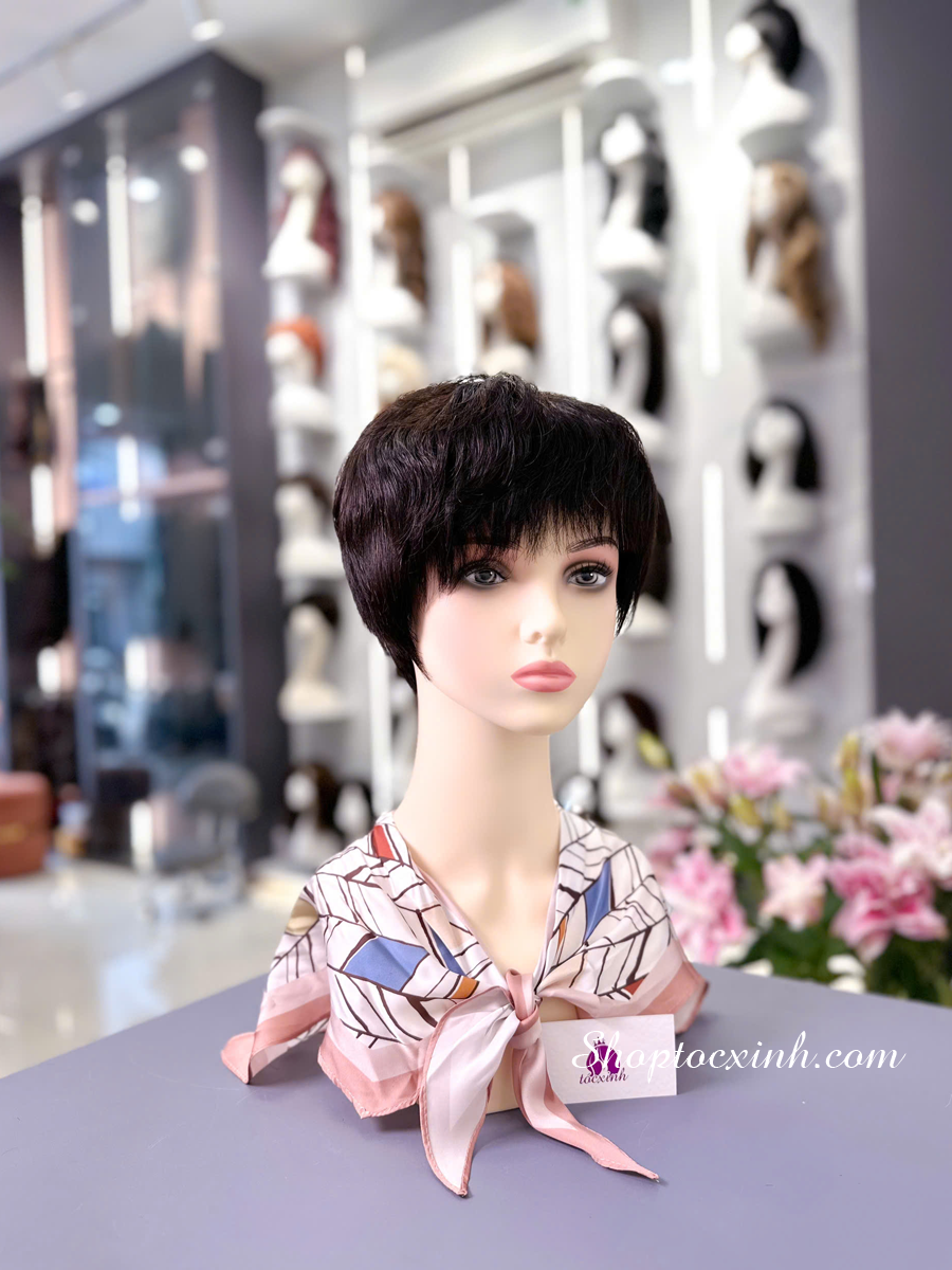 TÓC TÉM PHỒNG TRUNG NIÊN SIÊU DA LÀM BẰNG TÓC THẬT