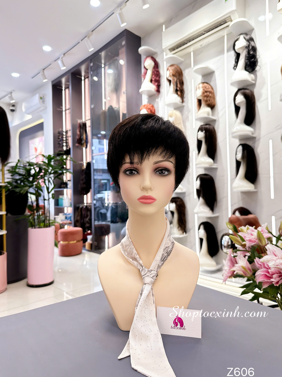 TÓC TÉM TRUNG NIÊN MÁI XÉO SIÊU DA LÀM BẰNG TÓC THẬT